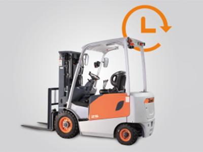 Electric 4 Wheel Counterbalance Forklift Trucks Material Handling Machine Zowell
